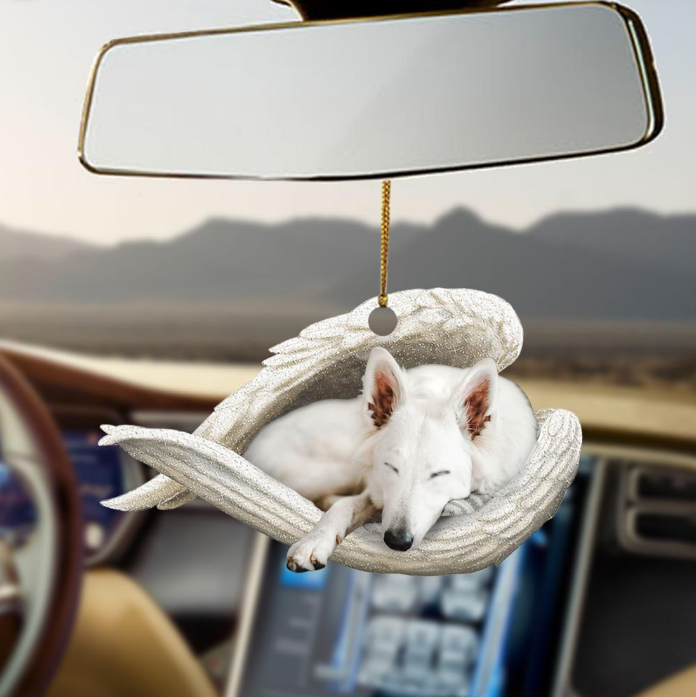 Car Pendant Sleeping Dog Angel Home Decor Acrylic Showcase Hanging Ornaments For Doors