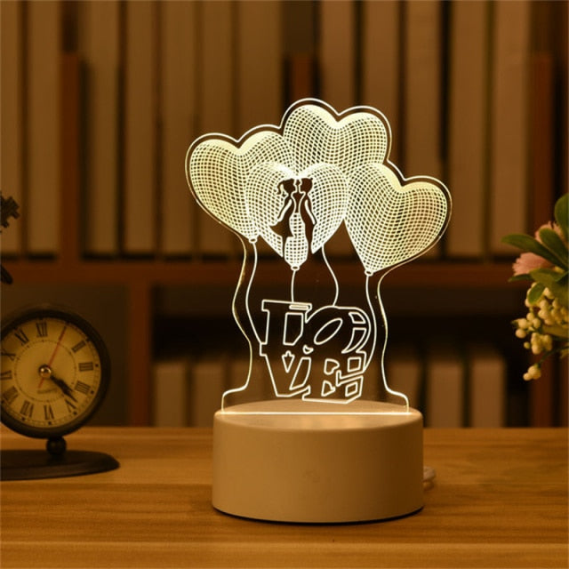 Romantic Love  Night Lights  Table Lamp Valentine Day Gift - MARC SHERL