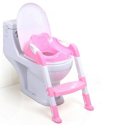 New Fold Baby Potty Training Seat With Adjustable Step Stool Toilet T - MARC SHERL