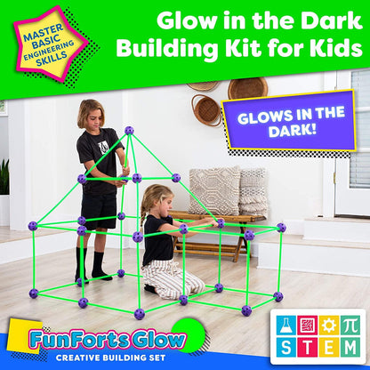 Fun Forts Glow Fort Building Kit for Kids - MARC SHERL