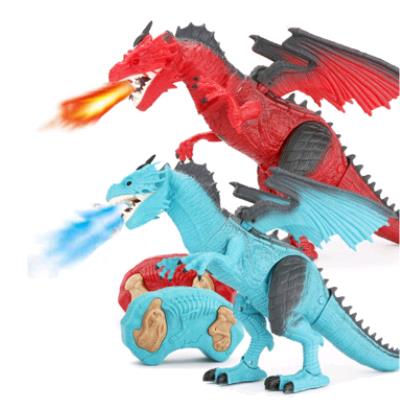 Electric remote control simulation dinosaur toy set gift box Jurassic world explosion sound and light simulation animal model - MARC SHERL