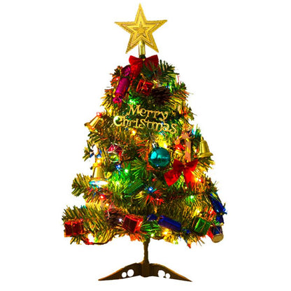 60Cm Kerstboom Met Led Licht En Ornament Tafel Decoratie Xmas Party Ornament Voor Home Office Etalage - MARC SHERL