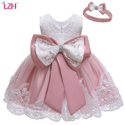 LZH Baby Girls Dress Newborn Princess Dress For Baby first 1st Year Birthday Dress Christmas Carnival Costume Infant Party Dress - MARC SHERL