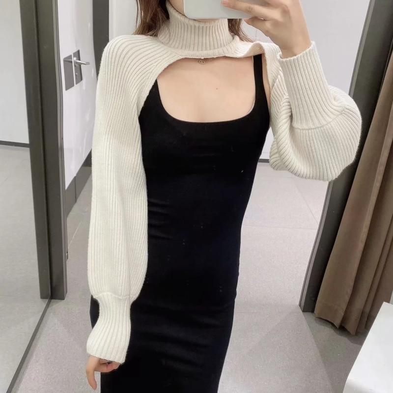 Women Turtleneck Long Sleeve Knitting Sweater Casual Femme Chic Design Pullover High Street Lady Tops SW886 - MARC SHERL