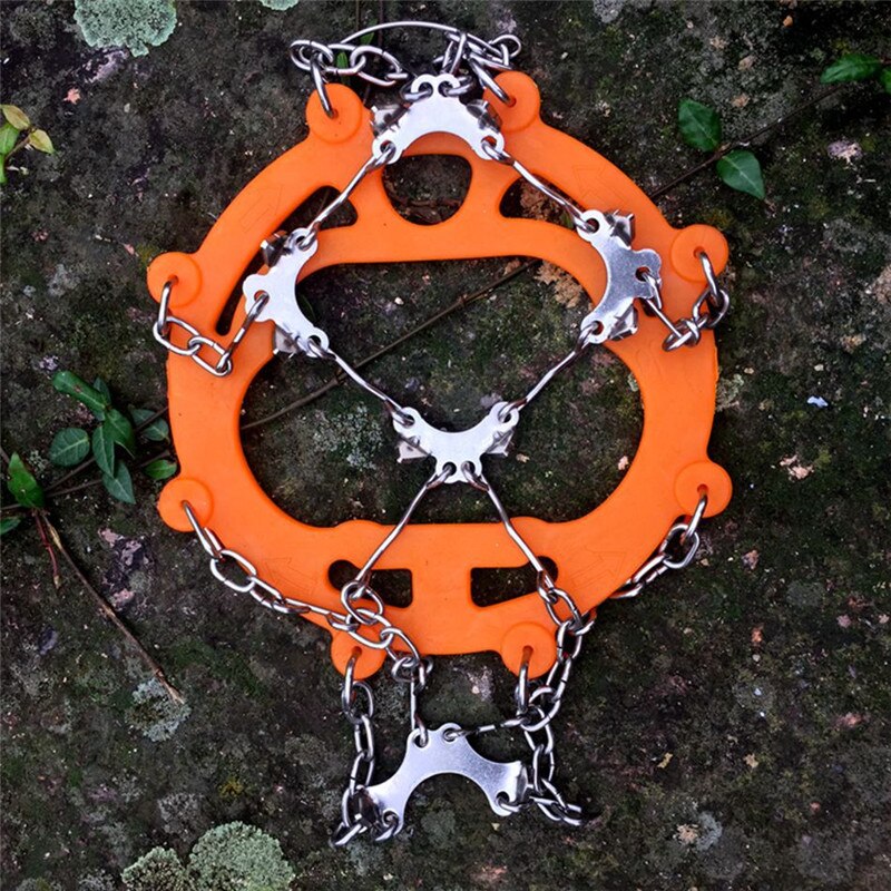 New 10 Teeth stainless Steel Ice Gripper Spike For Shoes Anti Slip Hiking Climbing Snow Spikes Crampons Cleats Claws Grips Boots - MARC SHERL