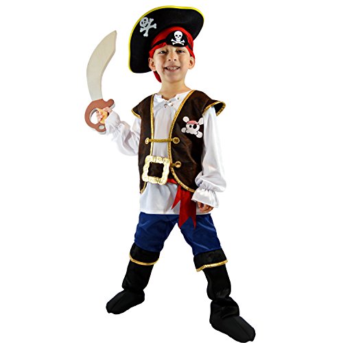 Creations Boys Pirate Costume for Kids Deluxe Costume Set (S 5-7) - MARC SHERL