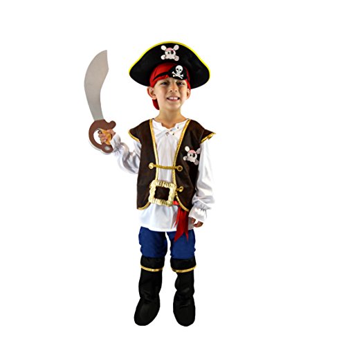 Creations Boys Pirate Costume for Kids Deluxe Costume Set (S 5-7) - MARC SHERL