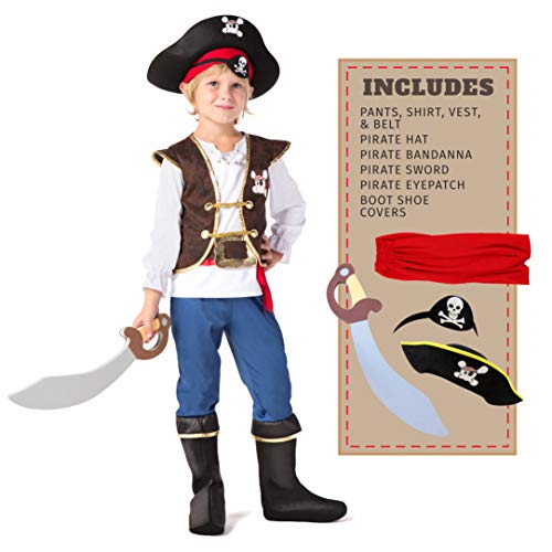 Creations Boys Pirate Costume for Kids Deluxe Costume Set (S 5-7) - MARC SHERL