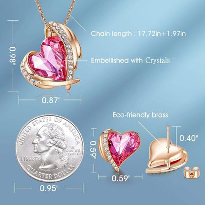 Rose Gold Love Heart  Gifts fors Party/Anniversary Day/Birthday Jewelry - MARC SHERL