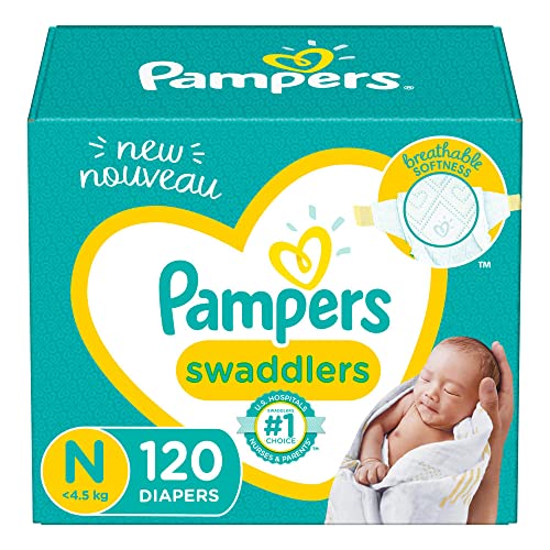 Marcsherl Diapers Newborn/Size 0 (< 10 lb), 120 Count - Pampers Swaddlers Disposable Baby Diapers, Giant Pack (Packaging May Vary) - MARC SHERL