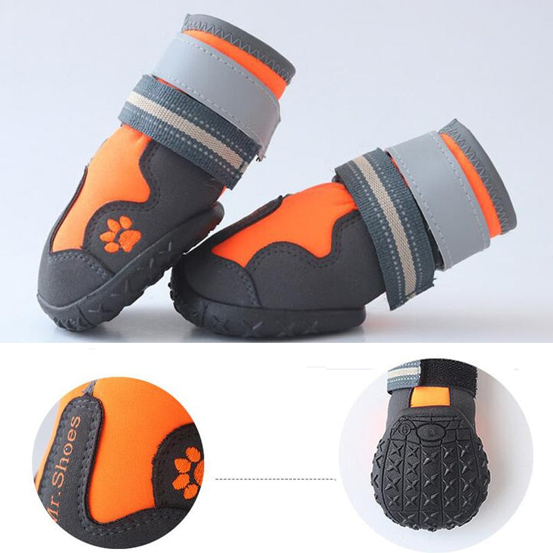 Pet Dog Shoes For Sports Mountain Wearable For Pets PVC Soles Waterproof Reflective Dog Boots Perfect for Small Medium Large Dog - MARC SHERL