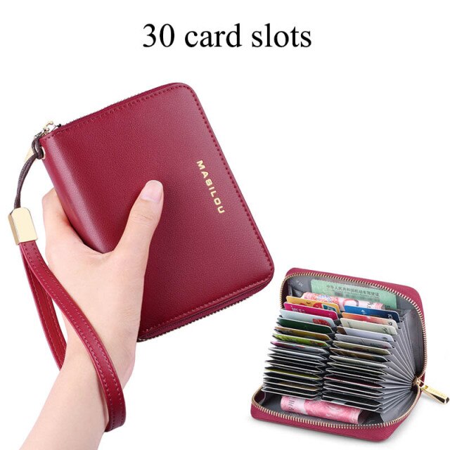 Genuine Leather Business Card Holder Anti Theft RFID - MARC SHERL