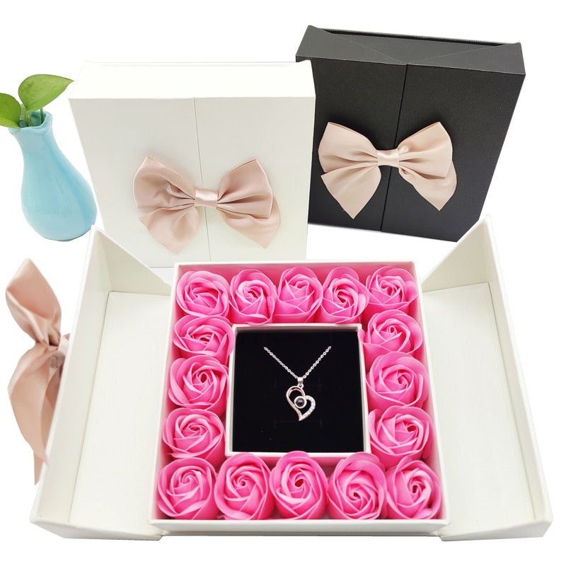 ROSE SPACE Artificial Rose Flower Box For Couple Wedding Valentines Day - MARC SHERL