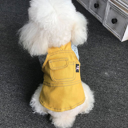 Denim Dog Clothes Pet Dress Clothing for Dogs Skirt Sling Dog Dress Winter Puppy Pet Clothes for Dogs Pets Clothing Ropa Perro - MARC SHERL