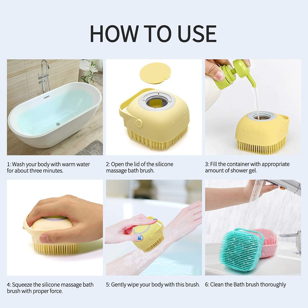 BrushPro-Dog Bath Brush