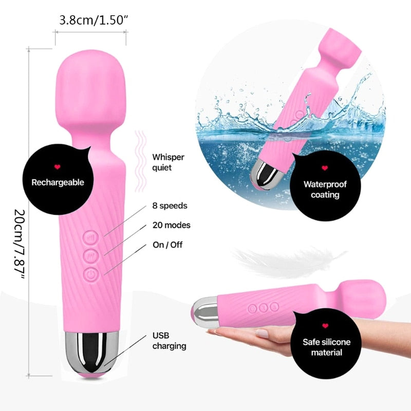 Personal Wand Massager - Women and Men -Perfect for Tension Relief, Muscle, Back, Soreness - MARC SHERL