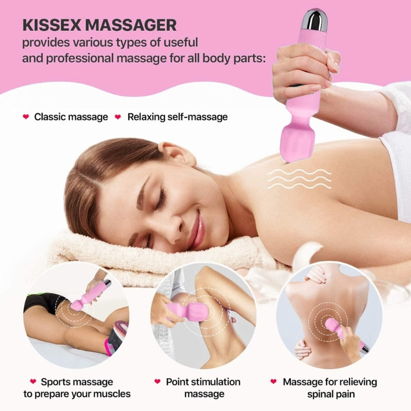 Personal Wand Massager - Women and Men -Perfect for Tension Relief, Muscle, Back, Soreness - MARC SHERL