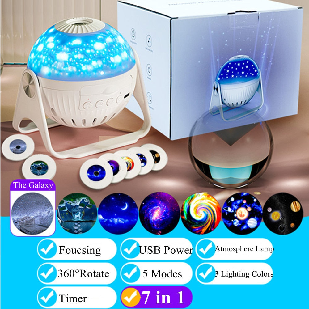 NEW Galaxy Projector 7 in 1 Planetarium Projector Night Light