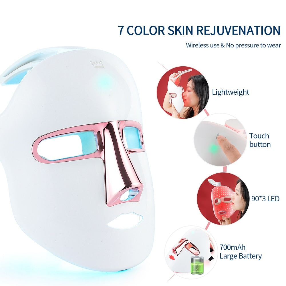 Beauty Mask Skin Rejuvenation Anti Acne Wrinkle Face Skin Care USB Charge