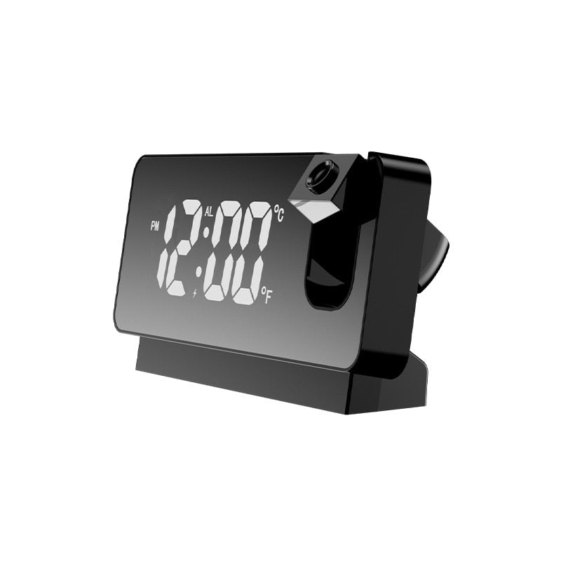 New 3D Projection Alarm Clock LED Mirror