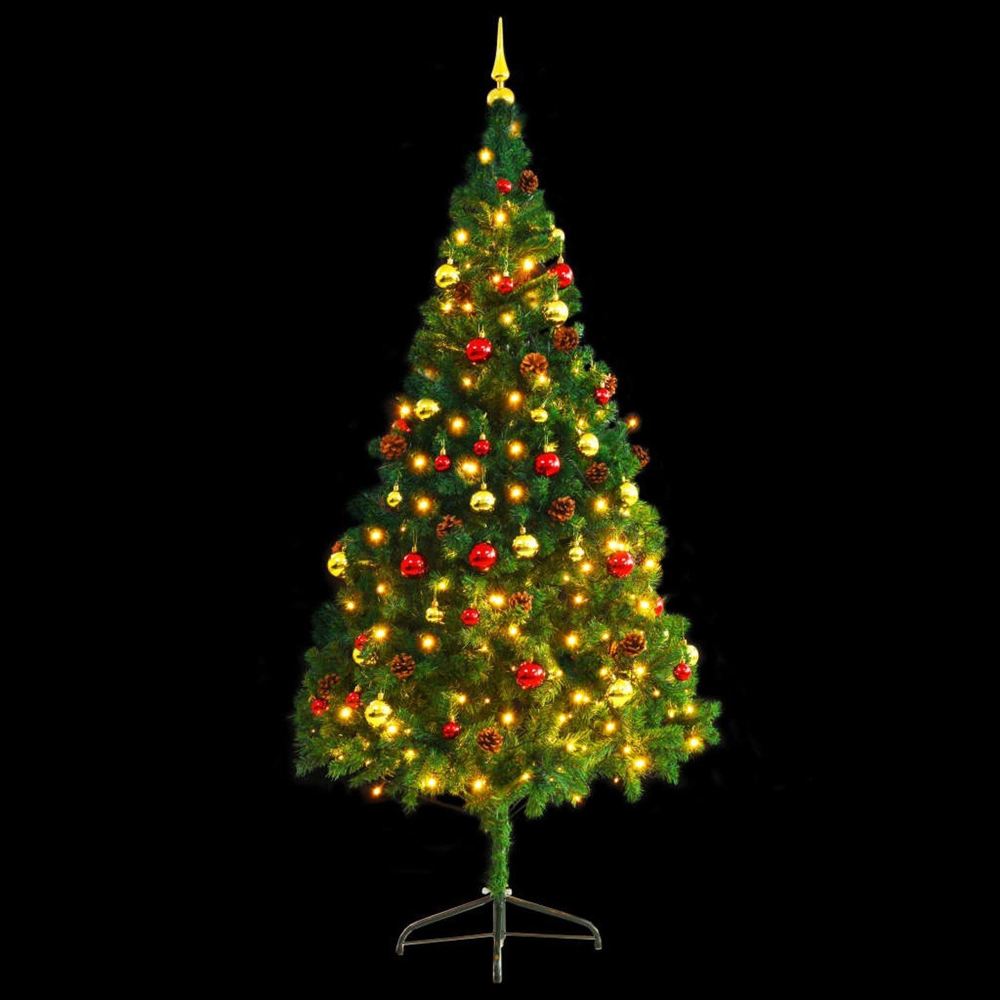 Artificial Christmas Tree with Baubles and LEDs Green 82.7" - MARC SHERL