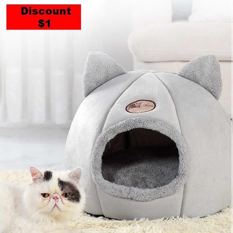 New Deep sleep comfort in winter cat bed little mat basket for cat‘s house  products pets tent cozy cave beds Indoor cama gato - MARC SHERL