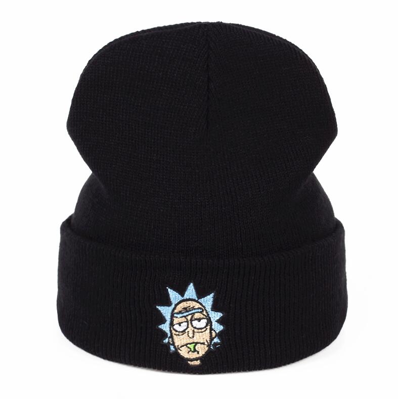 Winter Embroidery Knitted Hat Cartoon Beanie Outdoor Skiing Knit Hat - MARC SHERL