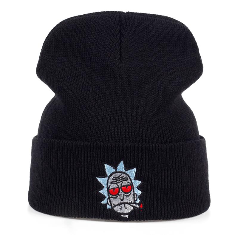 Winter Embroidery Knitted Hat Cartoon Beanie Outdoor Skiing Knit Hat - MARC SHERL