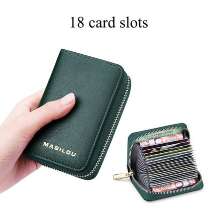 Genuine Leather Business Card Holder Anti Theft RFID - MARC SHERL