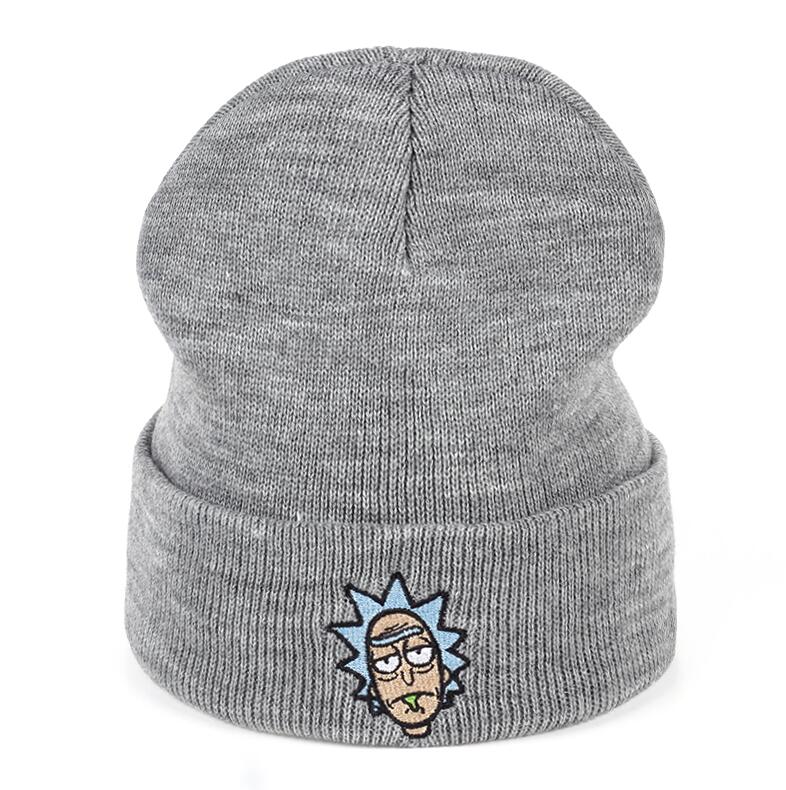 Winter Embroidery Knitted Hat Cartoon Beanie Outdoor Skiing Knit Hat - MARC SHERL