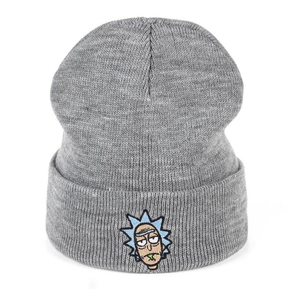 Winter Embroidery Knitted Hat Cartoon Beanie Outdoor Skiing Knit Hat - MARC SHERL