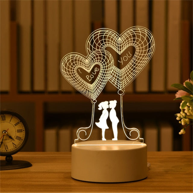 Romantic Love  Night Lights  Table Lamp Valentine Day Gift - MARC SHERL