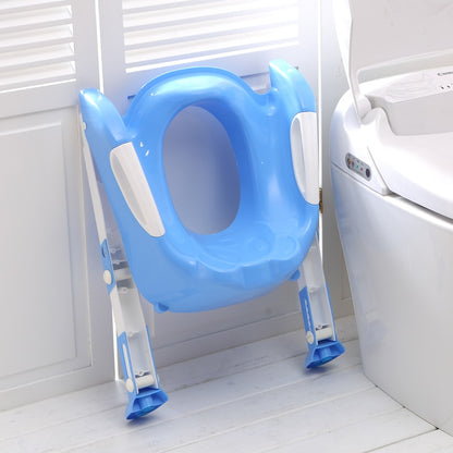 New Fold Baby Potty Training Seat With Adjustable Step Stool Toilet T - MARC SHERL