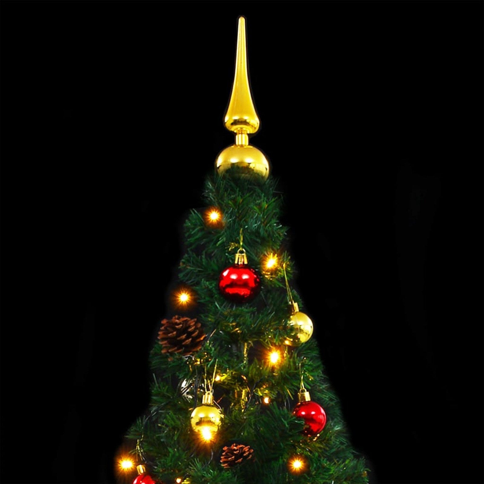 Artificial Christmas Tree with Baubles and LEDs Green 82.7" - MARC SHERL