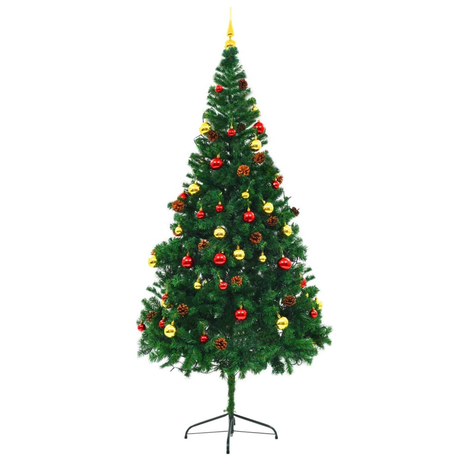 Artificial Christmas Tree with Baubles and LEDs Green 82.7" - MARC SHERL