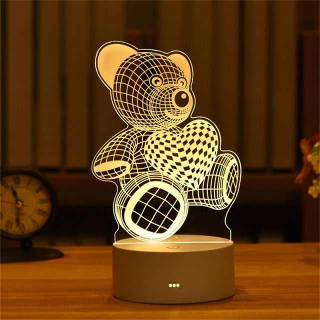 Romantic Love  Night Lights  Table Lamp Valentine Day Gift - MARC SHERL