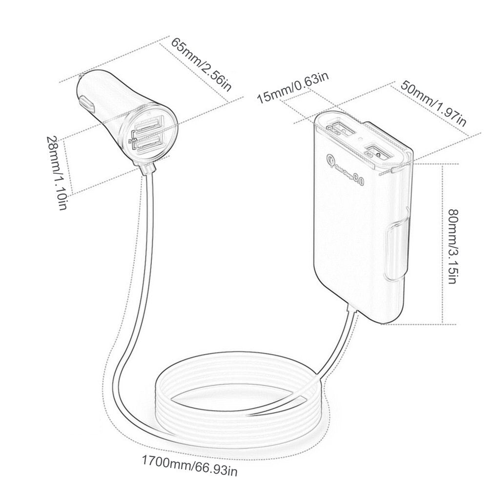 Four USB Port Car Fast Charging Charger - MARC SHERL