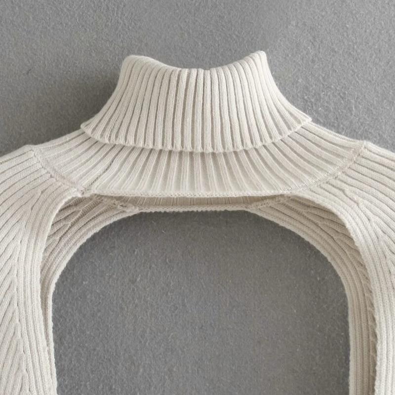 Women Turtleneck Long Sleeve Knitting Sweater Casual Femme Chic Design Pullover High Street Lady Tops SW886 - MARC SHERL