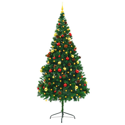 Artificial Christmas Tree with Baubles and LEDs Green 82.7" - MARC SHERL