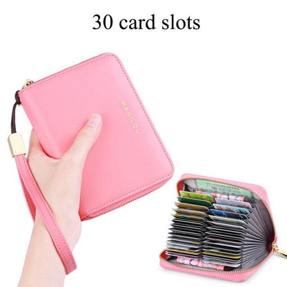 Genuine Leather Business Card Holder Anti Theft RFID - MARC SHERL