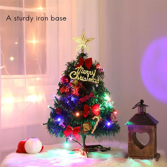 60Cm Kerstboom Met Led Licht En Ornament Tafel Decoratie Xmas Party Ornament Voor Home Office Etalage - MARC SHERL