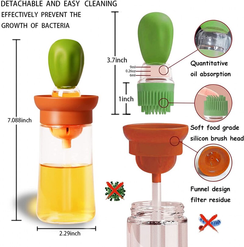 Glass Bottle Oil Measuring Dispenser - MARC SHERL